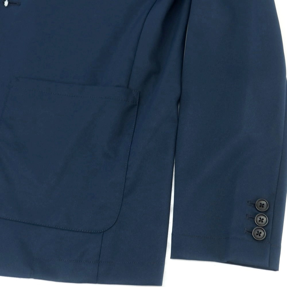 【中古】ダブリューダブリューエス WWS WORK WEAR SUIT ポリエステル 2つボタンスーツ ダークブルーグリーン【 サイズ上S/下M 】【 状態ランクB 】【 メンズ 】 [CPD]