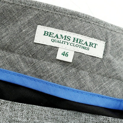 【中古】ビームスハート BEAMS HEART ポリエステル ドレススラックスパンツ グレー【 46 】【 状態ランクB 】【 メンズ 】