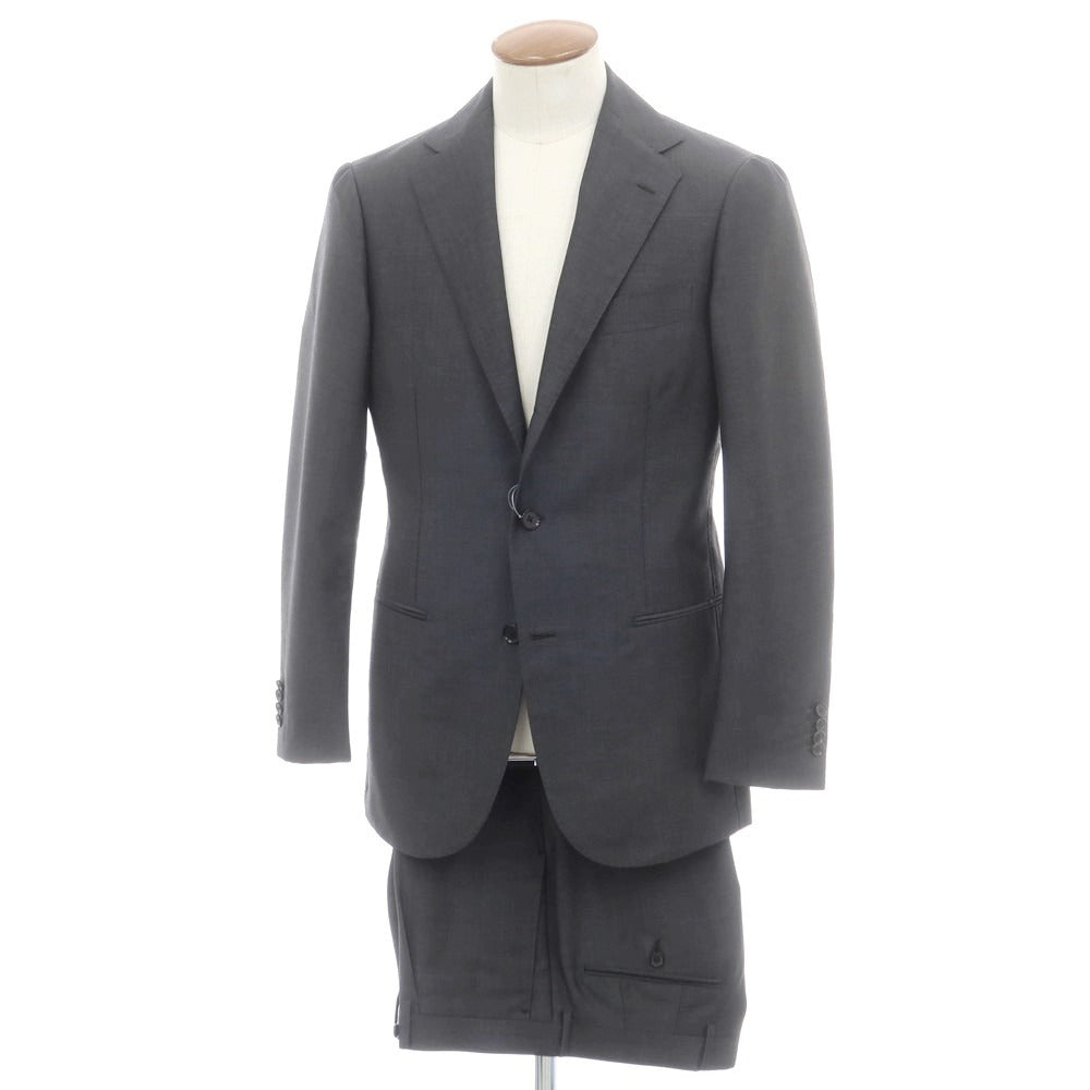 【中古】リングヂャケット RING JACKET MEISTER モヘヤウール 3つボタンスーツ ダークグレー【 48 】【 状態ランクA 】【 メンズ 】