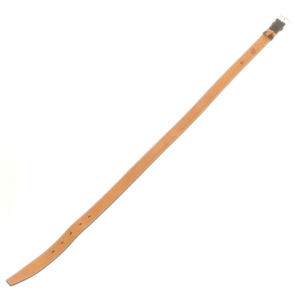 【中古】シセイ Cisei シュリンクレザー ベルト ブラウン【 85 】【 状態ランクB 】【 メンズ 】