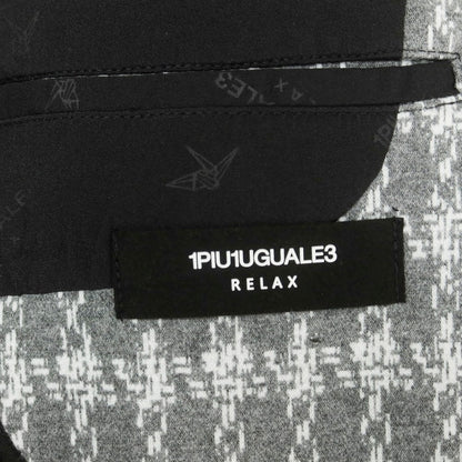 【中古】ウノピゥウノウグァーレトレ リラックス 1piu1uguale3 RELAX ジャージー グレンチェック セットアップ グレーxホワイト【 S 】【 状態ランクA 】【 メンズ 】