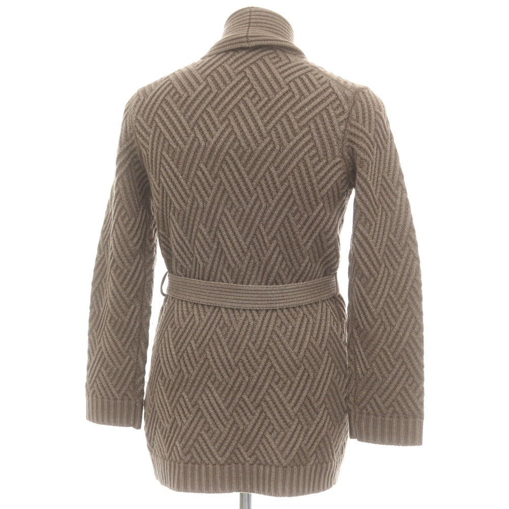 【中古】ラルディーニ LARDINI ウール ガウン型 ショールカラー カーディガン アッシュブラウン【 42 】【 状態ランクB 】【 メンズ 】