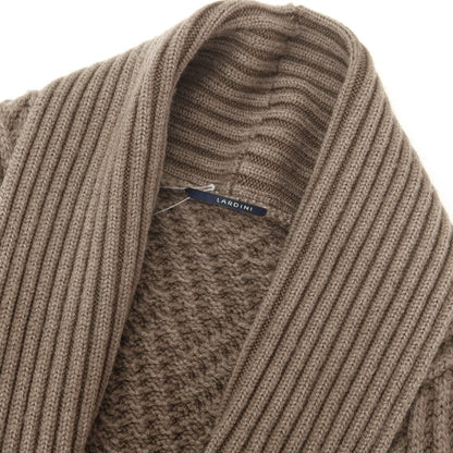 【中古】ラルディーニ LARDINI ウール ガウン型 ショールカラー カーディガン アッシュブラウン【 42 】【 状態ランクB 】【 メンズ 】