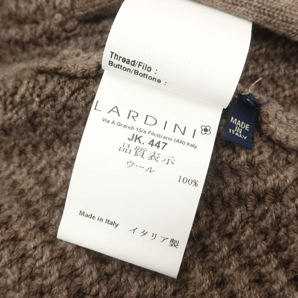 【中古】ラルディーニ LARDINI ウール ガウン型 ショールカラー カーディガン アッシュブラウン【 42 】【 状態ランクB 】【 メンズ 】