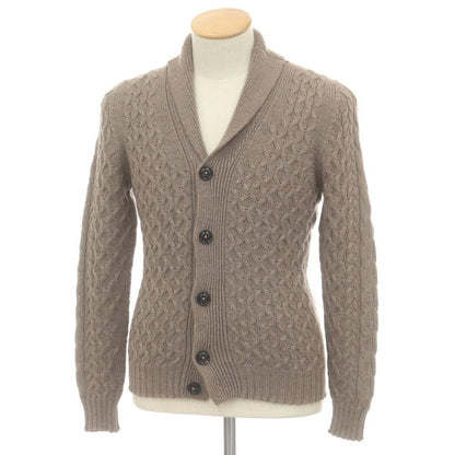 【中古】ドルモア DRUMOHR ウール ショールカラー カーディガン トープ系【 42 】【 状態ランクB 】【 メンズ 】