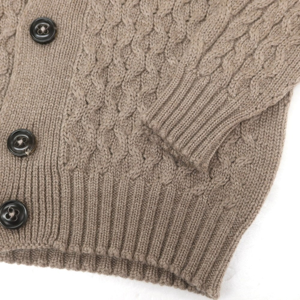 【中古】ドルモア DRUMOHR ウール ショールカラー カーディガン トープ系【 42 】【 状態ランクB 】【 メンズ 】