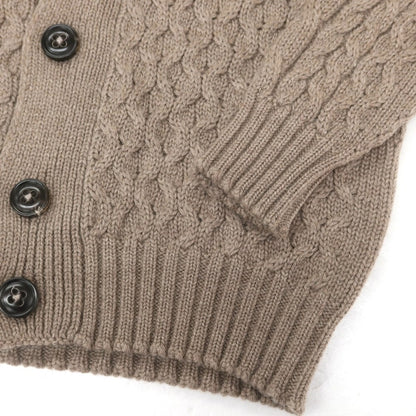 【中古】ドルモア DRUMOHR ウール ショールカラー カーディガン トープ系【 42 】【 状態ランクB 】【 メンズ 】