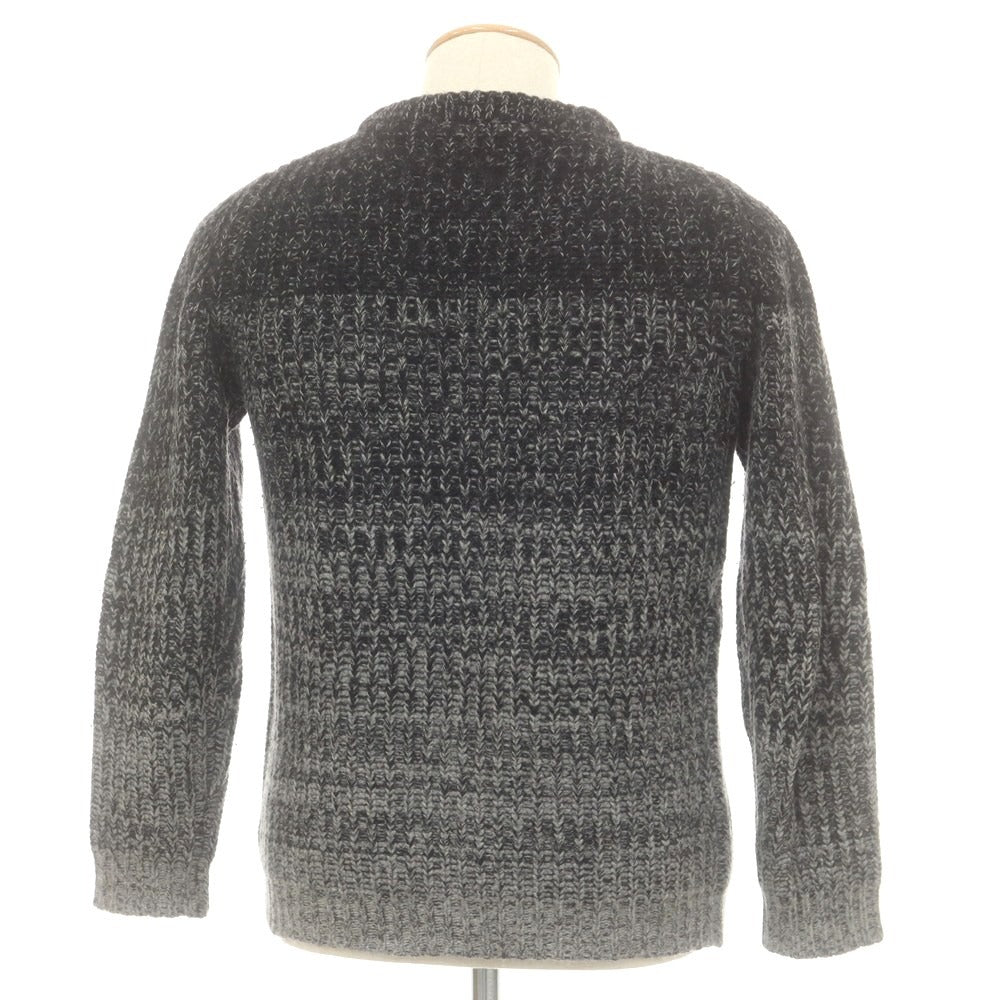 【中古】バフィー BAFY ウール クルーネック プルオーバーニット ブラックxグレー【 44 】【 状態ランクC 】【 メンズ 】