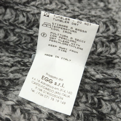 【中古】バフィー BAFY ウール クルーネック プルオーバーニット ブラックxグレー【 44 】【 状態ランクC 】【 メンズ 】