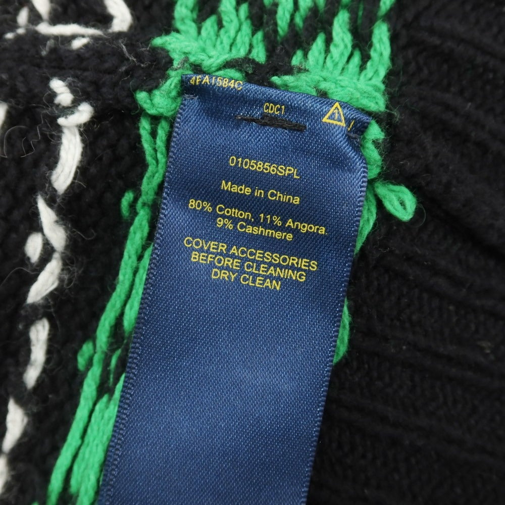【中古】ポロ ラルフローレン Polo Ralph Lauren コットンアンゴラカシミヤ ショールカラー プルオーバーニット ブラック【 XS 】【 状態ランクC 】【 メンズ 】
