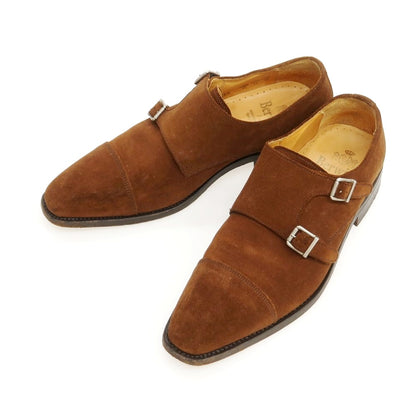 【中古】バーウィック BERWICK スエード ダブルモンク ドレスシューズ ブラウン【 39 】【 状態ランクC 】【 メンズ 】