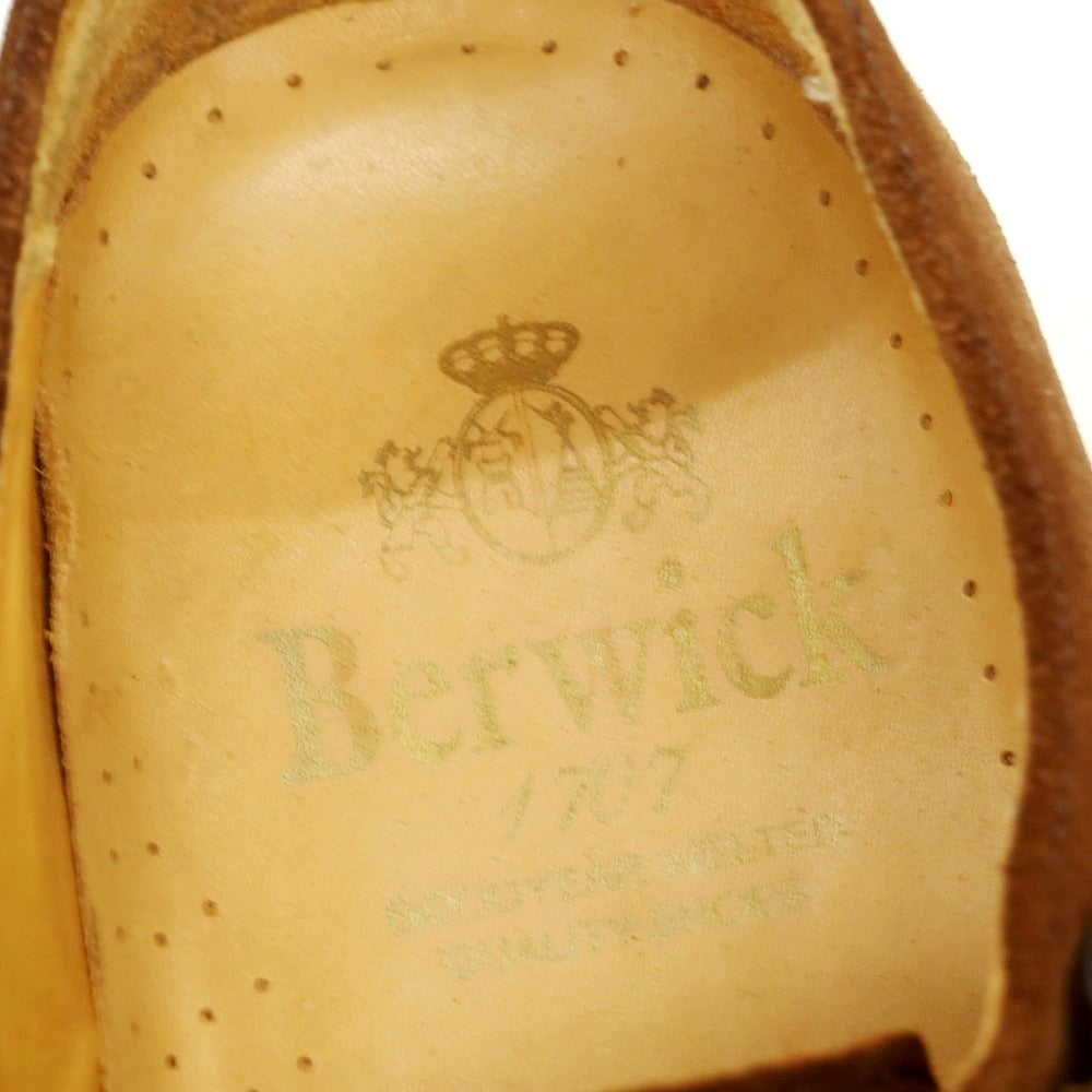 【中古】バーウィック BERWICK スエード ダブルモンク ドレスシューズ ブラウン【 39 】【 状態ランクC 】【 メンズ 】