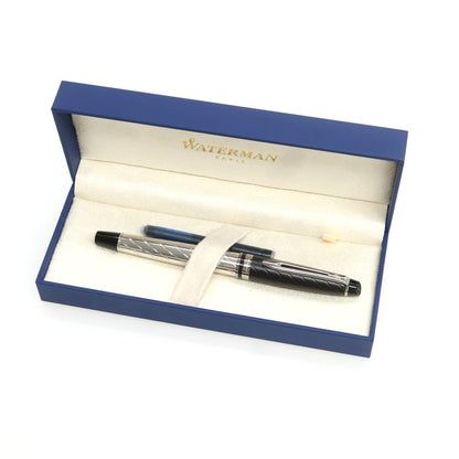【中古】ウォーターマン WATERMAN エキスパート プレシャスBT 万年筆 ブラックxシルバー【 状態ランクA 】【 メンズ 】