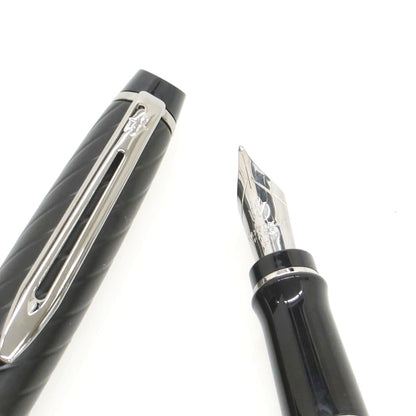 【中古】ウォーターマン WATERMAN エキスパート プレシャスBT 万年筆 ブラックxシルバー【 状態ランクA 】【 メンズ 】