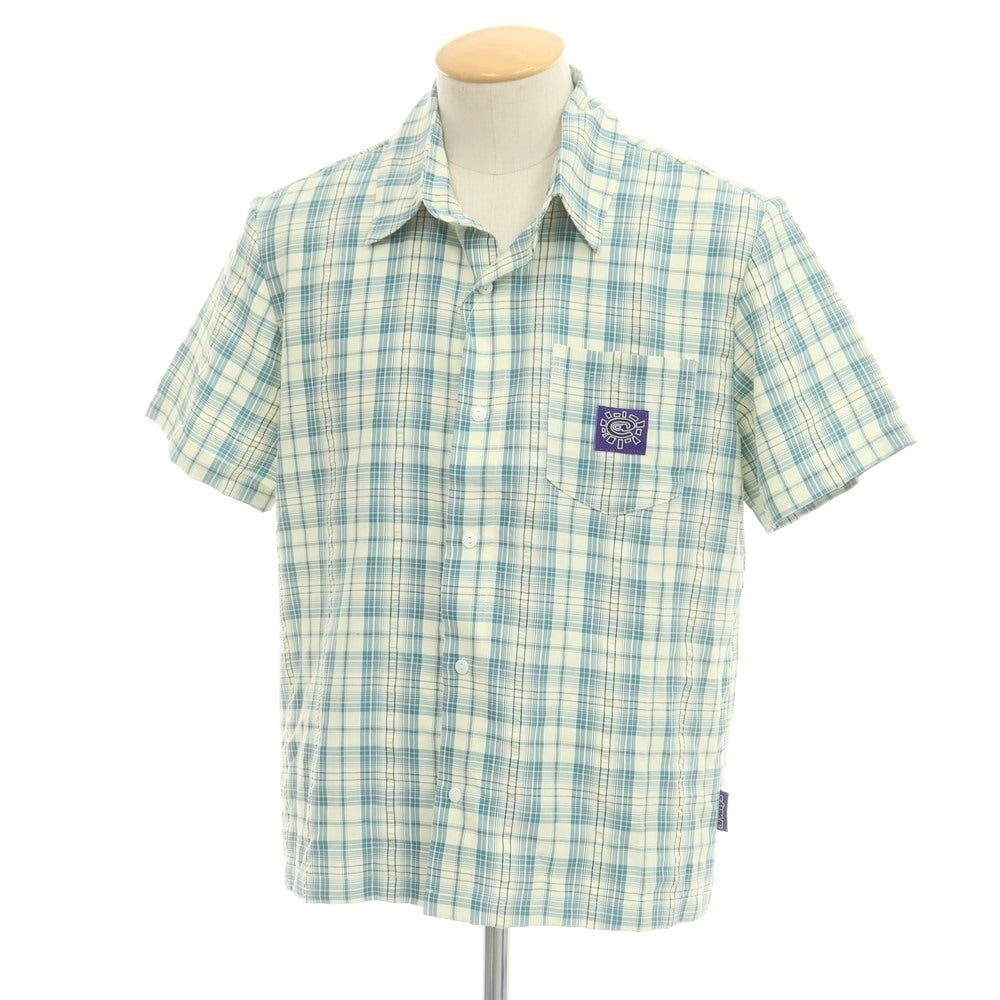 【中古】オールウェイズ ドゥ ワット ユー シュッド ドゥ ALWAYS DO WHAT YOU SHOULD DO コットン系 チェック 半袖シャツ ブルーグリーン系xアイボリー【 S 】【 状態ランクB 】【 メンズ 】