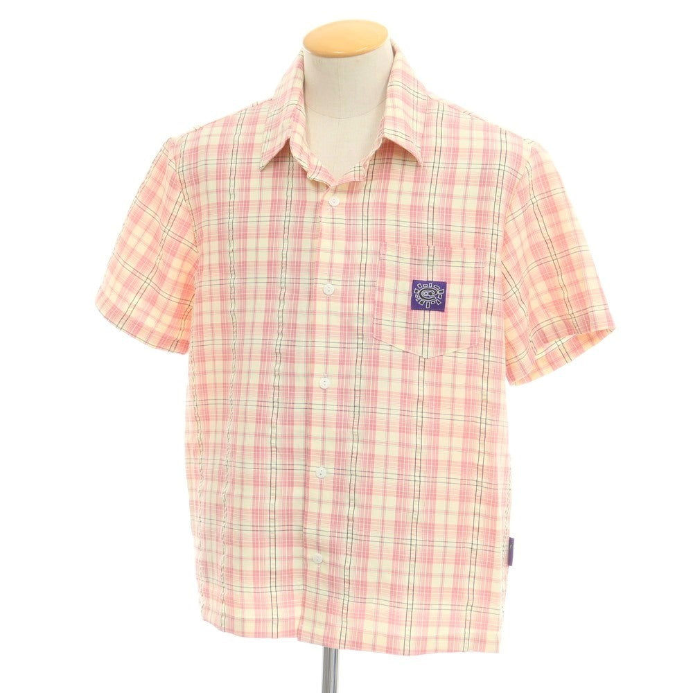 【中古】オールウェイズ ドゥ ワット ユー シュッド ドゥ ALWAYS DO WHAT YOU SHOULD DO コットン チェック 半袖シャツ ピンクxアイボリー【 S 】【 状態ランクB 】【 メンズ 】