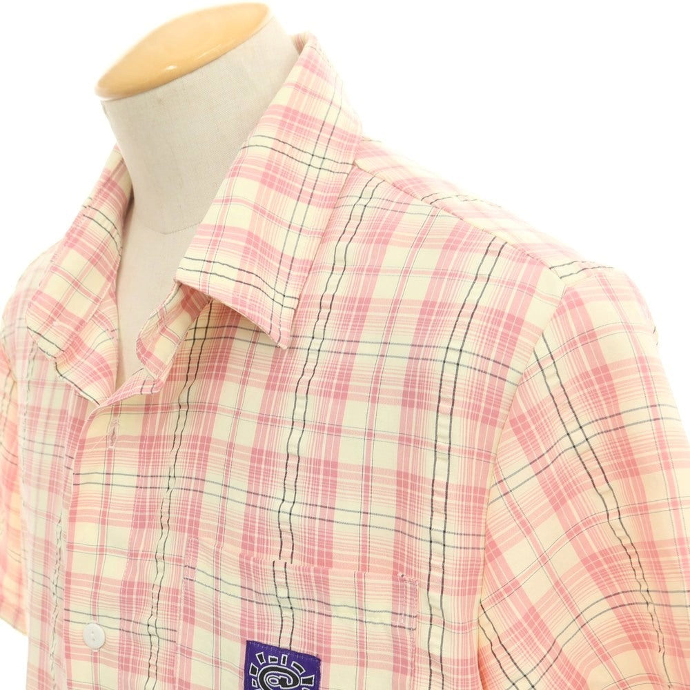 【中古】オールウェイズ ドゥ ワット ユー シュッド ドゥ ALWAYS DO WHAT YOU SHOULD DO コットン チェック 半袖シャツ ピンクxアイボリー【 S 】【 状態ランクB 】【 メンズ 】