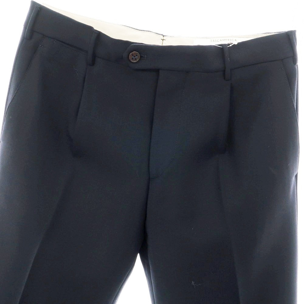 【中古】ベルウィッチ BERWICH ストレッチポリエステルウール ドレススラックスパンツ ブラックネイビー【 46 】【 状態ランクB 】【 メンズ 】