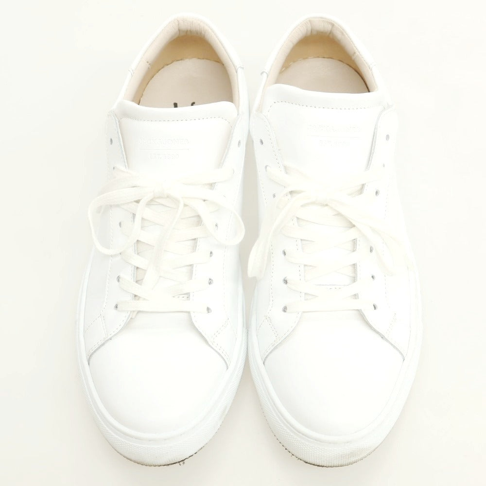 【中古】ジャック アンド ジョーンズ jack and jones レザー スニーカー ホワイト【 43 】【 状態ランクB 】【 メンズ 】