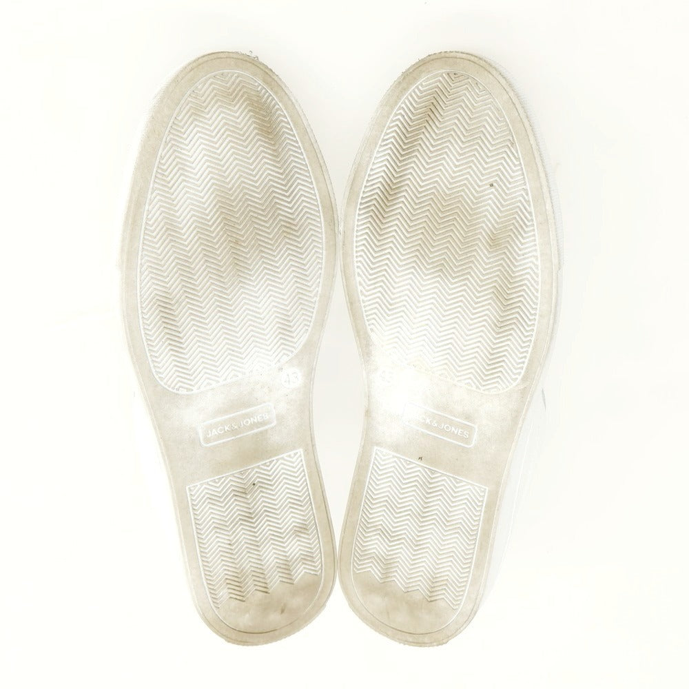 【中古】ジャック アンド ジョーンズ jack and jones レザー スニーカー ホワイト【 43 】【 状態ランクB 】【 メンズ 】