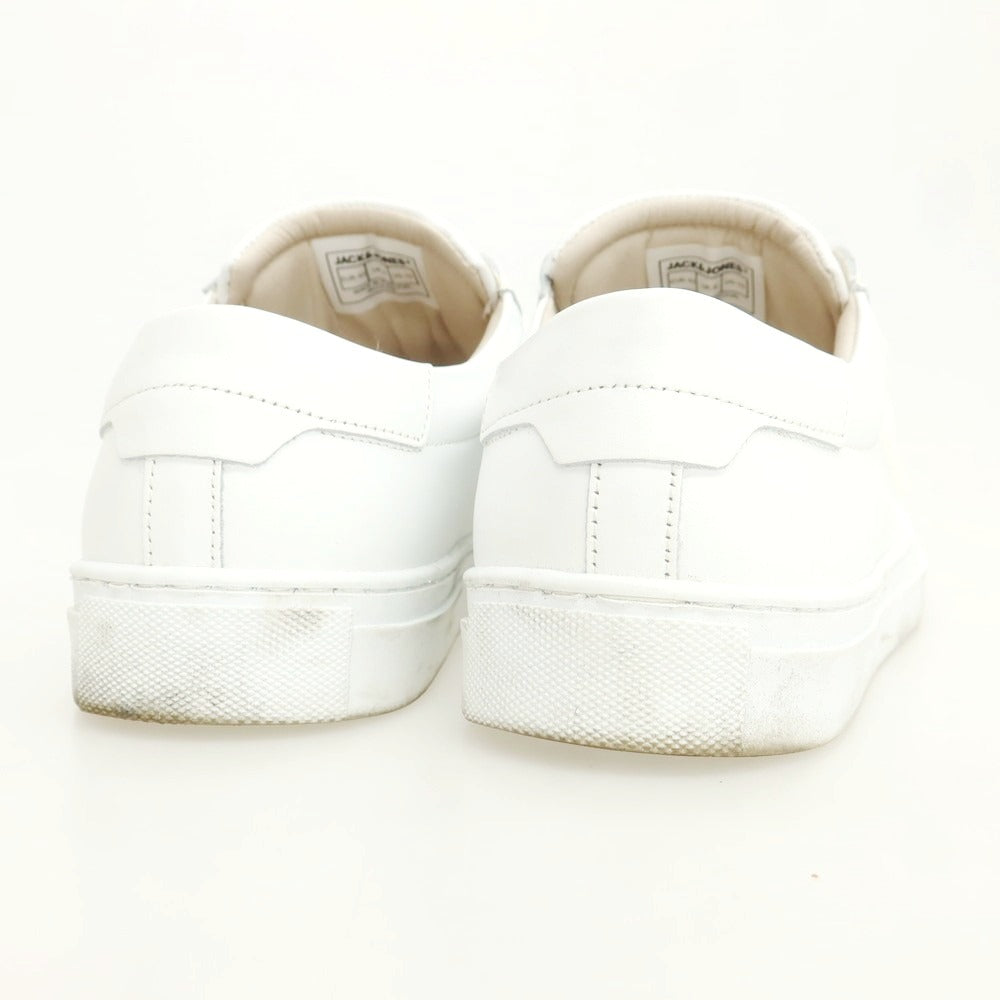 【中古】ジャック アンド ジョーンズ jack and jones レザー スニーカー ホワイト【 43 】【 状態ランクB 】【 メンズ 】
