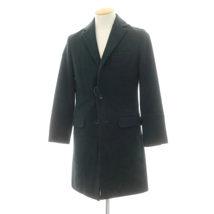 【中古】シップスジェットブルー SHIPS JET BLUE ウールポリエステル チェスターフィールドコート ダークグリーン【 S 】【 状態ランクC 】【 メンズ 】