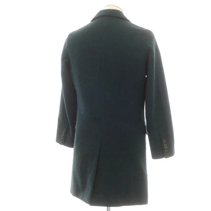 【中古】シップスジェットブルー SHIPS JET BLUE ウールポリエステル チェスターフィールドコート ダークグリーン【 S 】【 状態ランクC 】【 メンズ 】