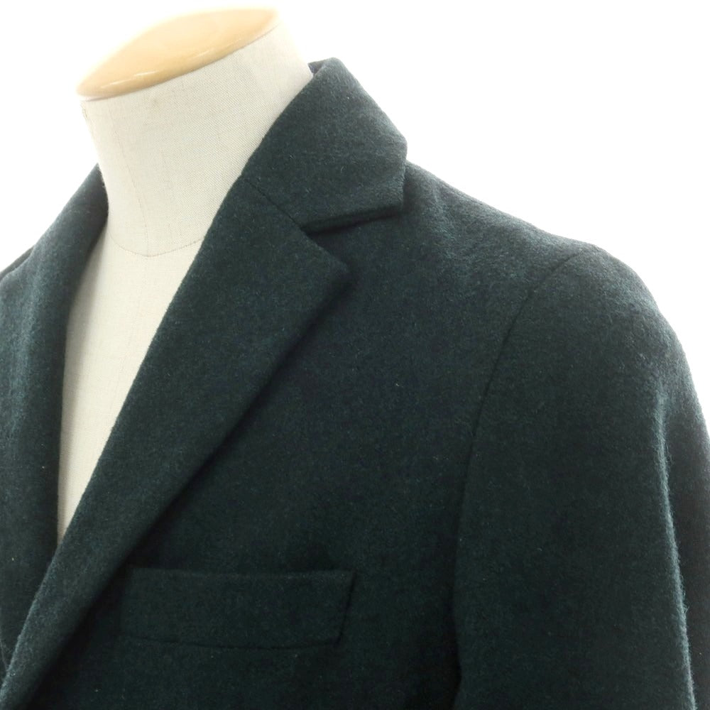 【中古】シップスジェットブルー SHIPS JET BLUE ウールポリエステル チェスターフィールドコート ダークグリーン【 S 】【 状態ランクC 】【 メンズ 】