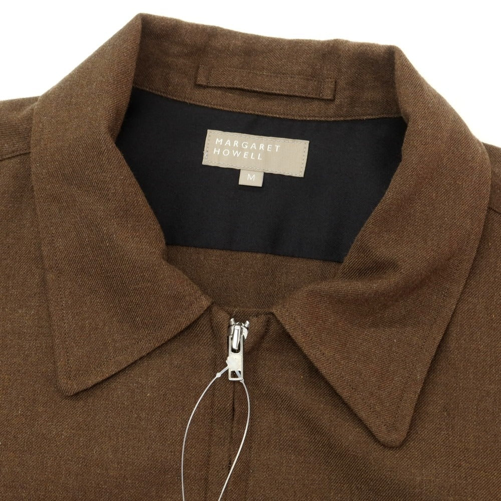 【中古】マーガレットハウエル MARGARET HOWELL ウールコットン ドリズラージャケット ブラウン【 M 】【 状態ランクC 】【 メンズ 】