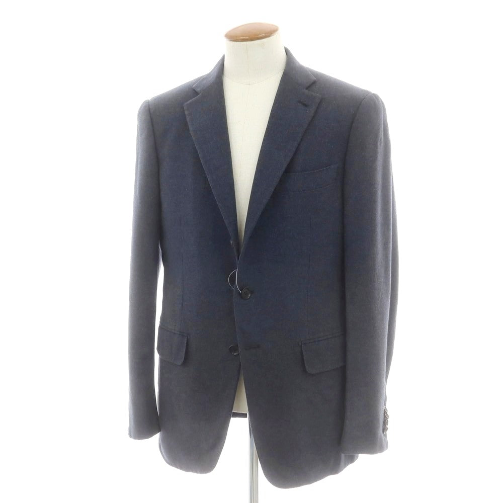 【中古】イザイア ISAIA ウールコットン テーラードジャケット グレイッシュネイビー【 48 】【 状態ランクD 】【 メンズ 】