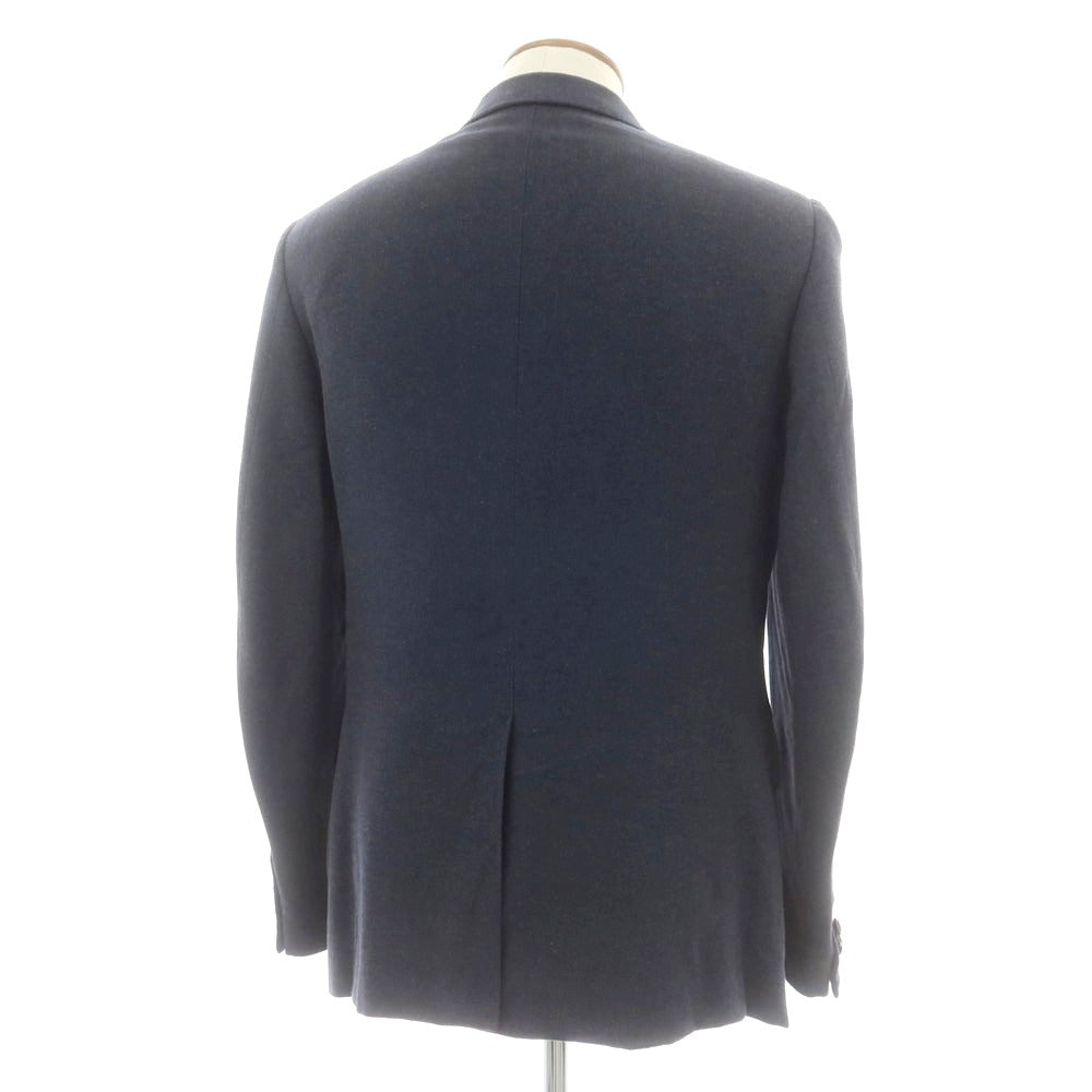 【中古】イザイア ISAIA ウールコットン テーラードジャケット グレイッシュネイビー【 48 】【 状態ランクD 】【 メンズ 】