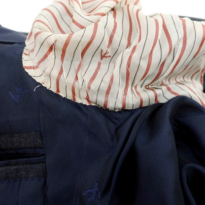 【中古】イザイア ISAIA ウールコットン テーラードジャケット グレイッシュネイビー【 48 】【 状態ランクD 】【 メンズ 】