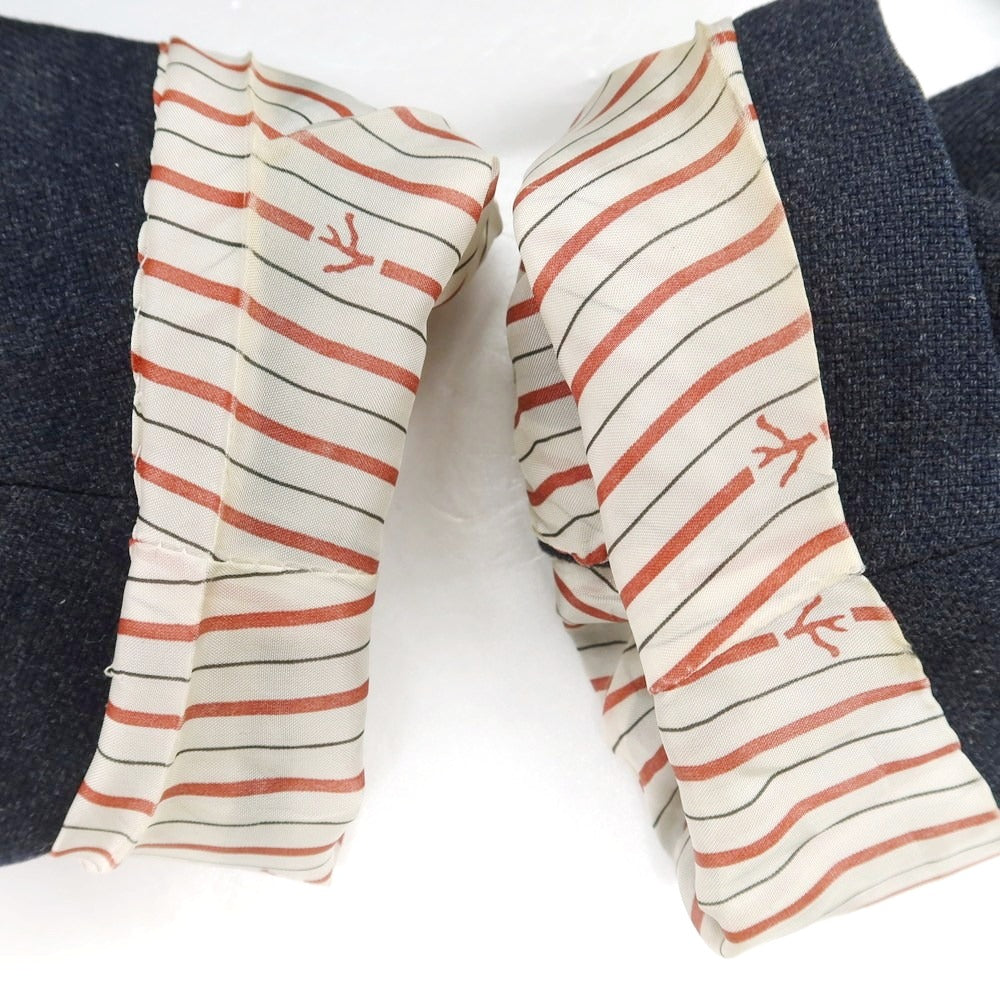 【中古】イザイア ISAIA ウールコットン テーラードジャケット グレイッシュネイビー【 48 】【 状態ランクD 】【 メンズ 】