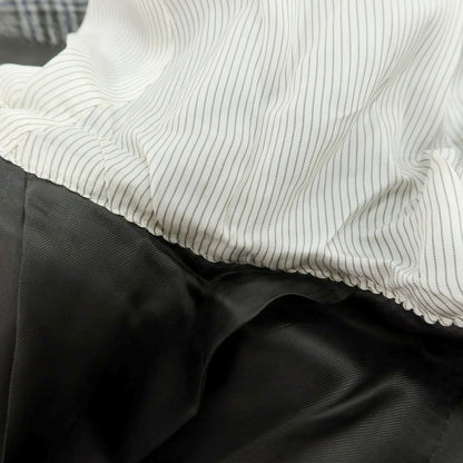 【中古】カルーゾ CARUSO ウール チェック ダブル テーラードジャケット グレーxネイビー【 50 】【 状態ランクC 】【 メンズ 】