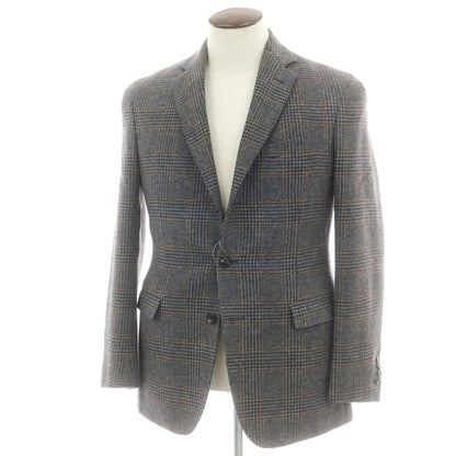 【中古】ボリオリ BOGLIOLI ウール チェック テーラードジャケット グレーxブラウン【 50 】【 状態ランクB 】【 メンズ 】