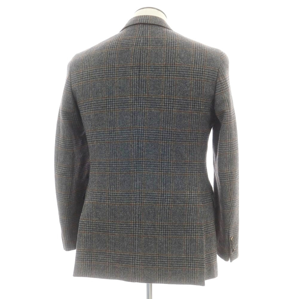 【中古】ボリオリ BOGLIOLI ウール チェック テーラードジャケット グレーxブラウン【 50 】【 状態ランクB 】【 メンズ 】