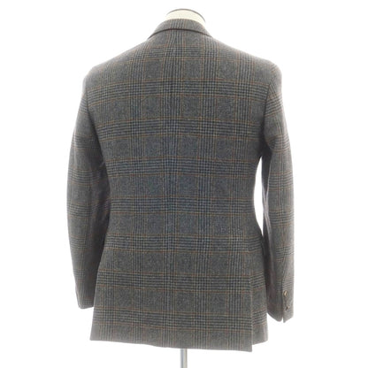 【中古】ボリオリ BOGLIOLI ウール チェック テーラードジャケット グレーxブラウン【 50 】【 状態ランクB 】【 メンズ 】