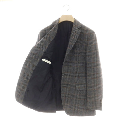 【中古】ボリオリ BOGLIOLI ウール チェック テーラードジャケット グレーxブラウン【 50 】【 状態ランクB 】【 メンズ 】