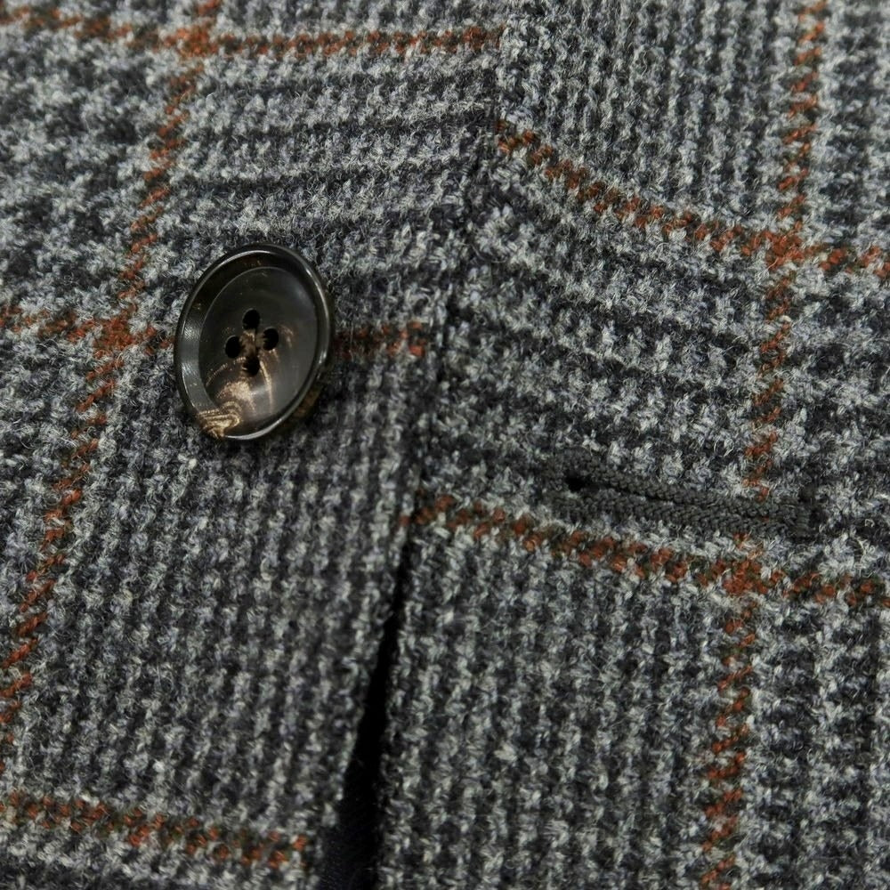 【中古】ボリオリ BOGLIOLI ウール チェック テーラードジャケット グレーxブラウン【 50 】【 状態ランクB 】【 メンズ 】