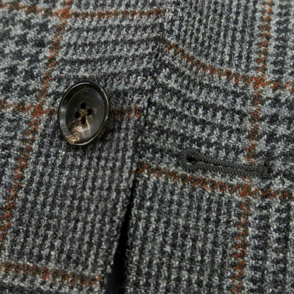 【中古】ボリオリ BOGLIOLI ウール チェック テーラードジャケット グレーxブラウン【 50 】【 状態ランクB 】【 メンズ 】