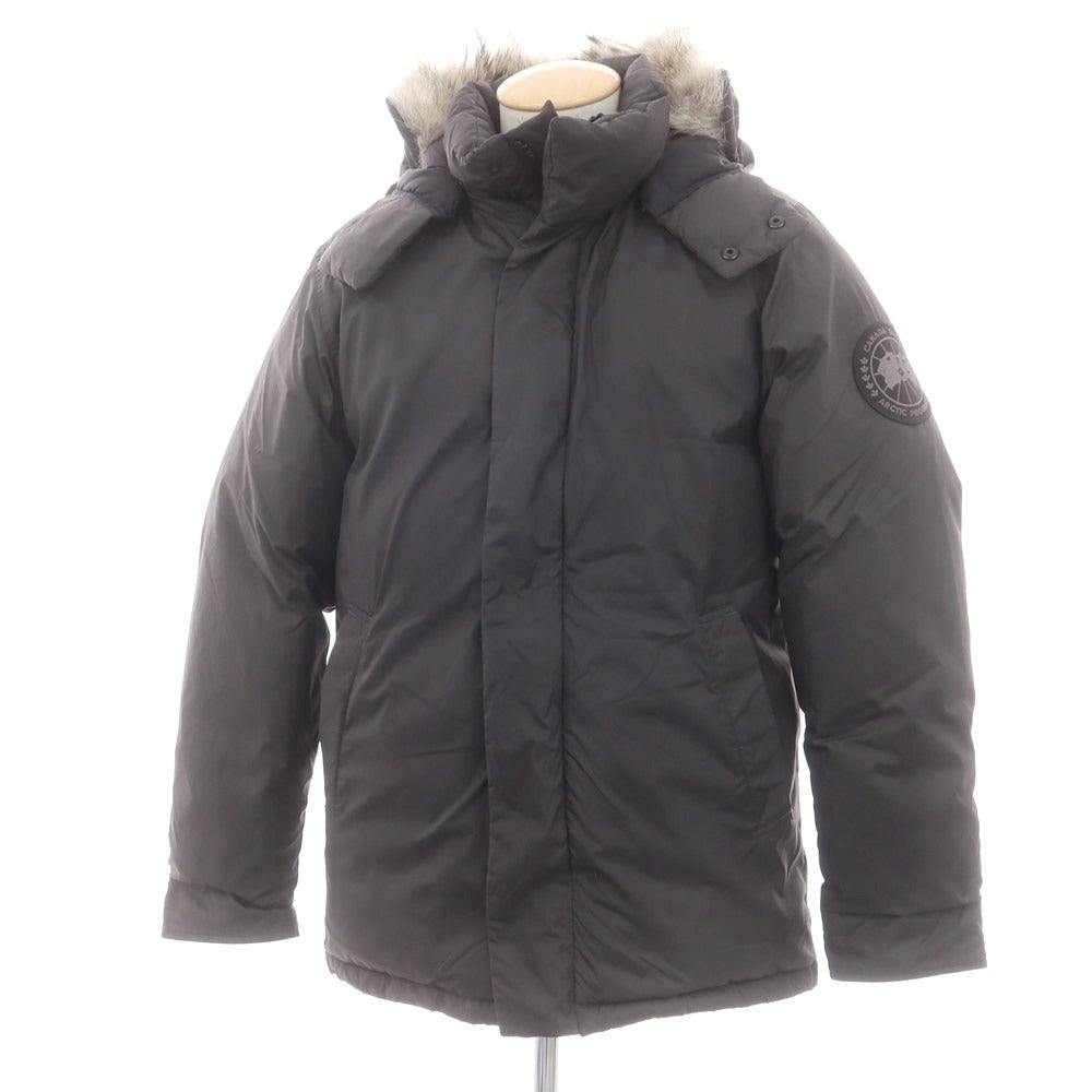 【中古】カナダグース CANADA GOOSE ナイロン ファー ダウンジャケット ダークグレー【 S 】【 状態ランクC 】【 メンズ 】