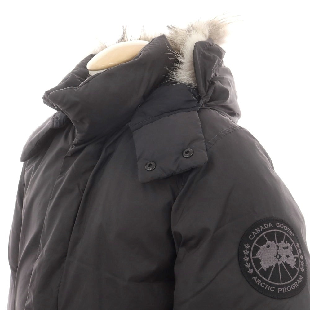 【中古】カナダグース CANADA GOOSE ナイロン ファー ダウンジャケット ダークグレー【 S 】【 状態ランクC 】【 メンズ 】