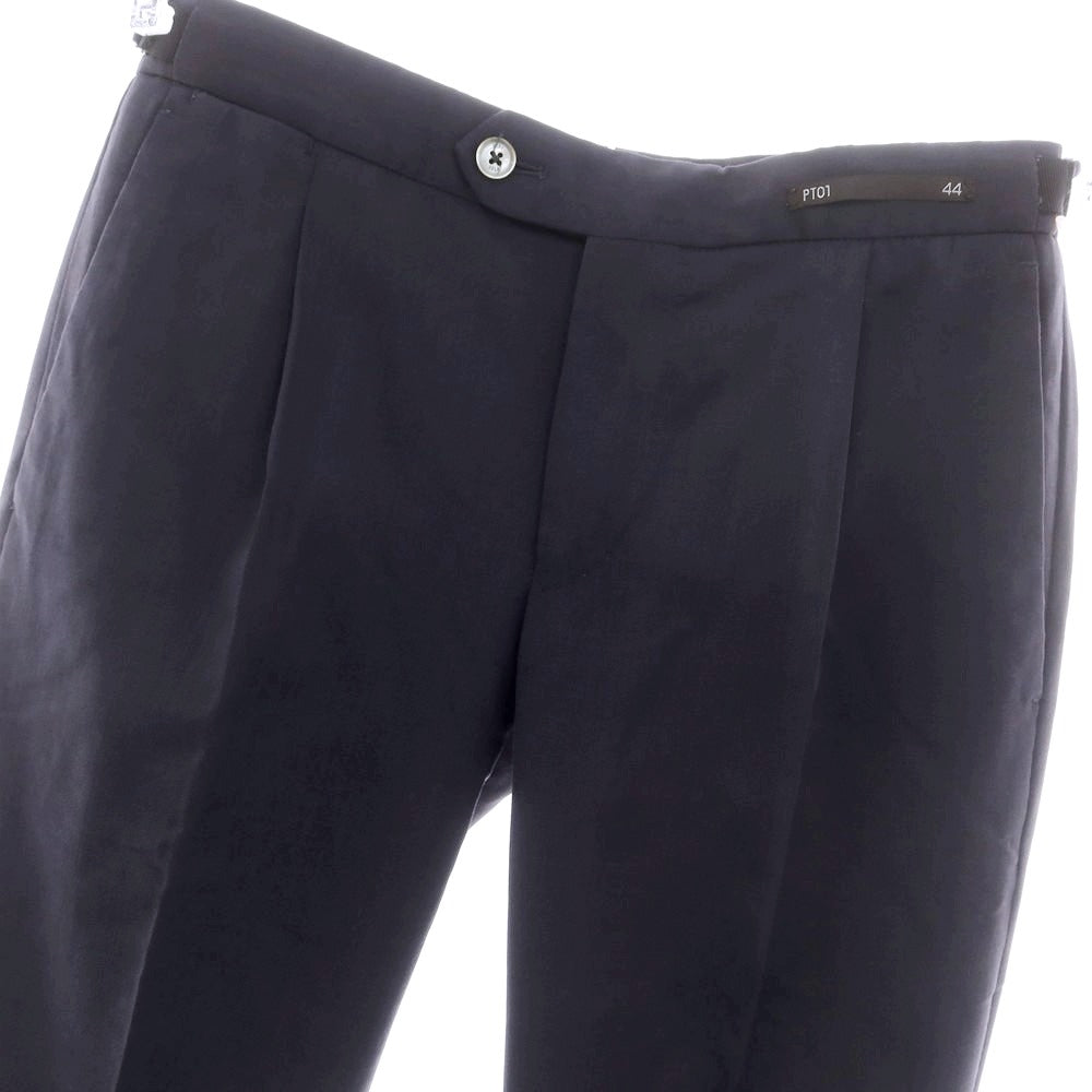 【中古】ピーティーゼロウーノ PT01 SMOOTH FIT ストレッチポリエステルウール ドレススラックスパンツ ネイビー【 44 】【 状態ランクB 】【 メンズ 】