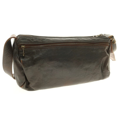 【中古】ジャスエムビー JAS.M.B レザー ショルダーバッグ ダークブラウン【 状態ランクC 】【 メンズ 】