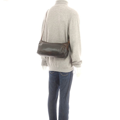 【中古】ジャスエムビー JAS.M.B レザー ショルダーバッグ ダークブラウン【 状態ランクC 】【 メンズ 】