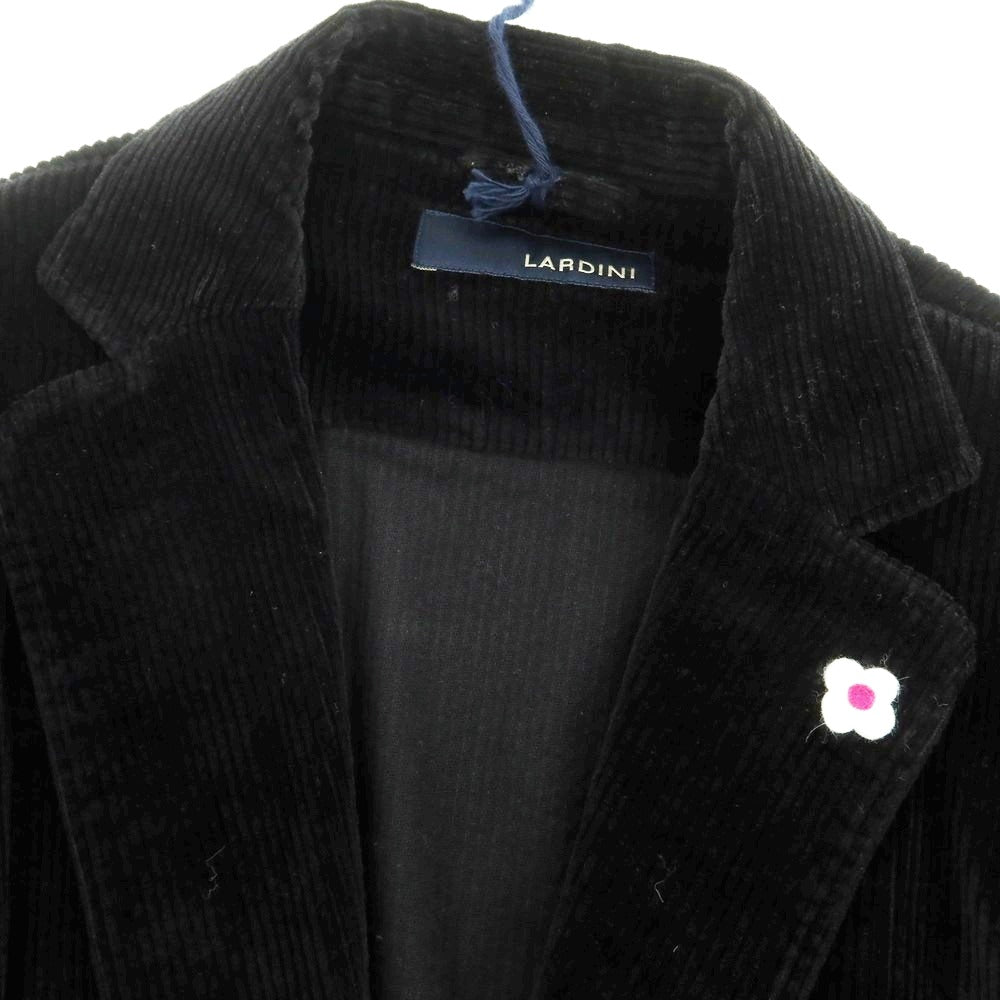 【中古】ラルディーニ LARDINI ストレッチコーデュロイ カジュアルジャケット ブラック【 Ｍ 】【 状態ランクB 】【 メンズ 】