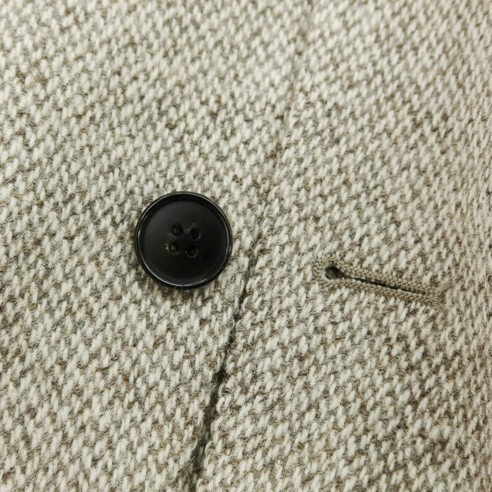 【中古】ビシット ユニバーサルランゲージ Bishitto UNIVERSAL LANGUAGE ツイードウール テーラードジャケット ベージュ【 50 】【 状態ランクB 】【 メンズ 】