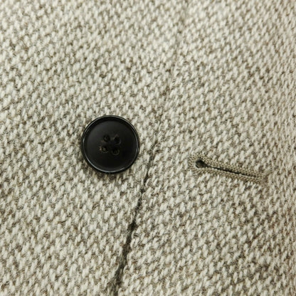 【中古】ビシット ユニバーサルランゲージ Bishitto UNIVERSAL LANGUAGE ツイードウール テーラードジャケット ベージュ【 50 】【 状態ランクB 】【 メンズ 】