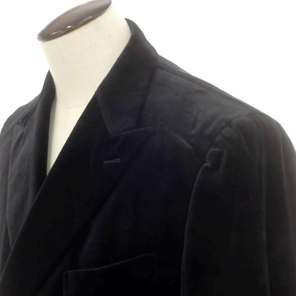 【中古】キャプテンサンシャイン KAPTAIN SUNSHINE ×CARUSO ベロア ダブル6B テーラードジャケット ブラック【 50 】【 状態ランクB 】【 メンズ 】