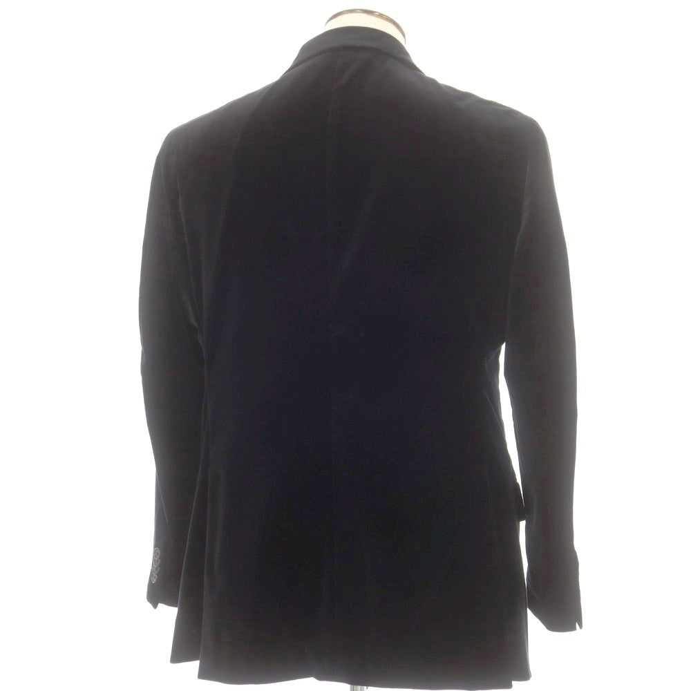 【中古】キャプテンサンシャイン KAPTAIN SUNSHINE ×CARUSO ベロア ダブル6B テーラードジャケット ブラック【 50 】【 状態ランクB 】【 メンズ 】